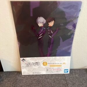 Neon Genesis Clear File Folder and sticker set